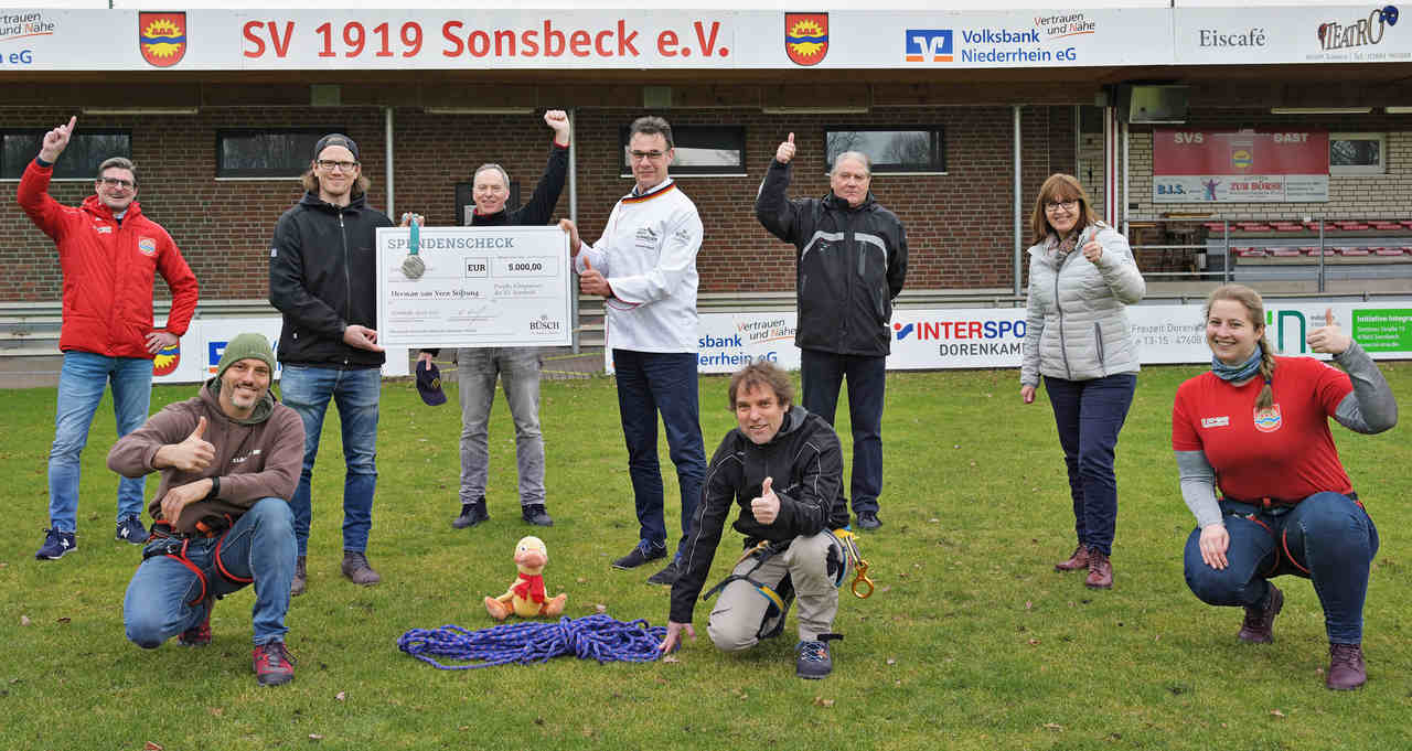 5.000 Euro für Projekt „Klimpansen“ des SV Sonsbeck: