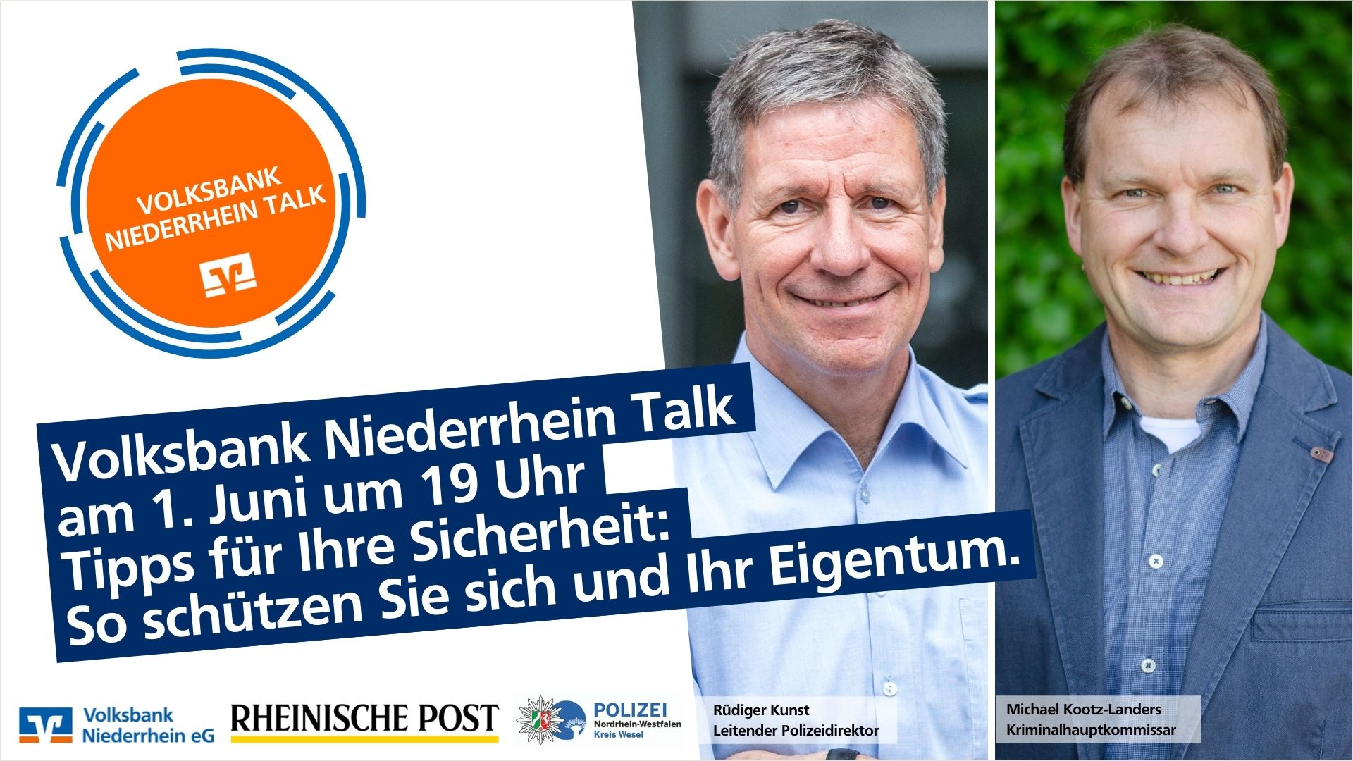 Volksbank Niederrhein Talk mit der Kreispolizei Wesel: