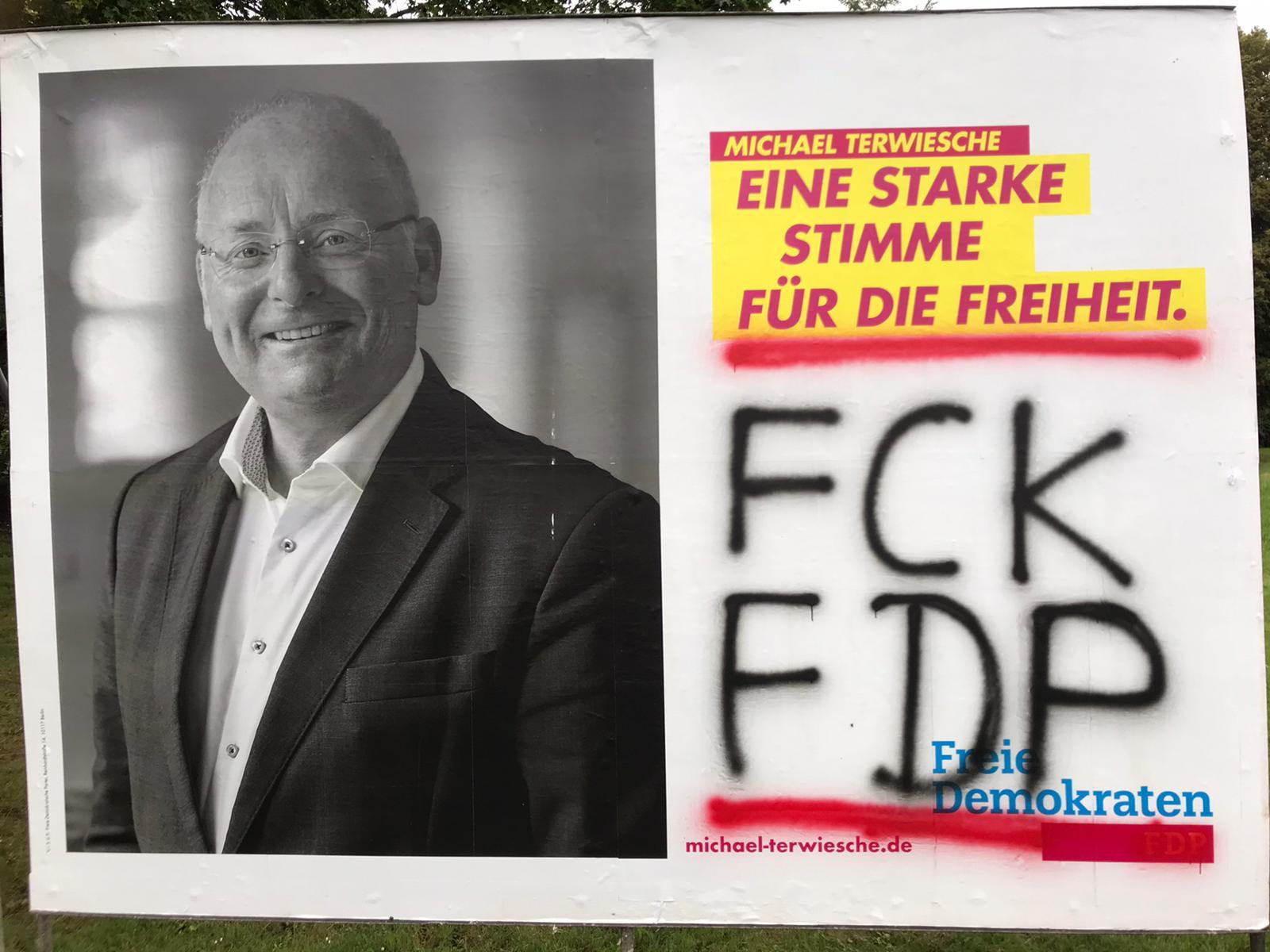 Kreis-FDP erschüttert über Zerstörungswut