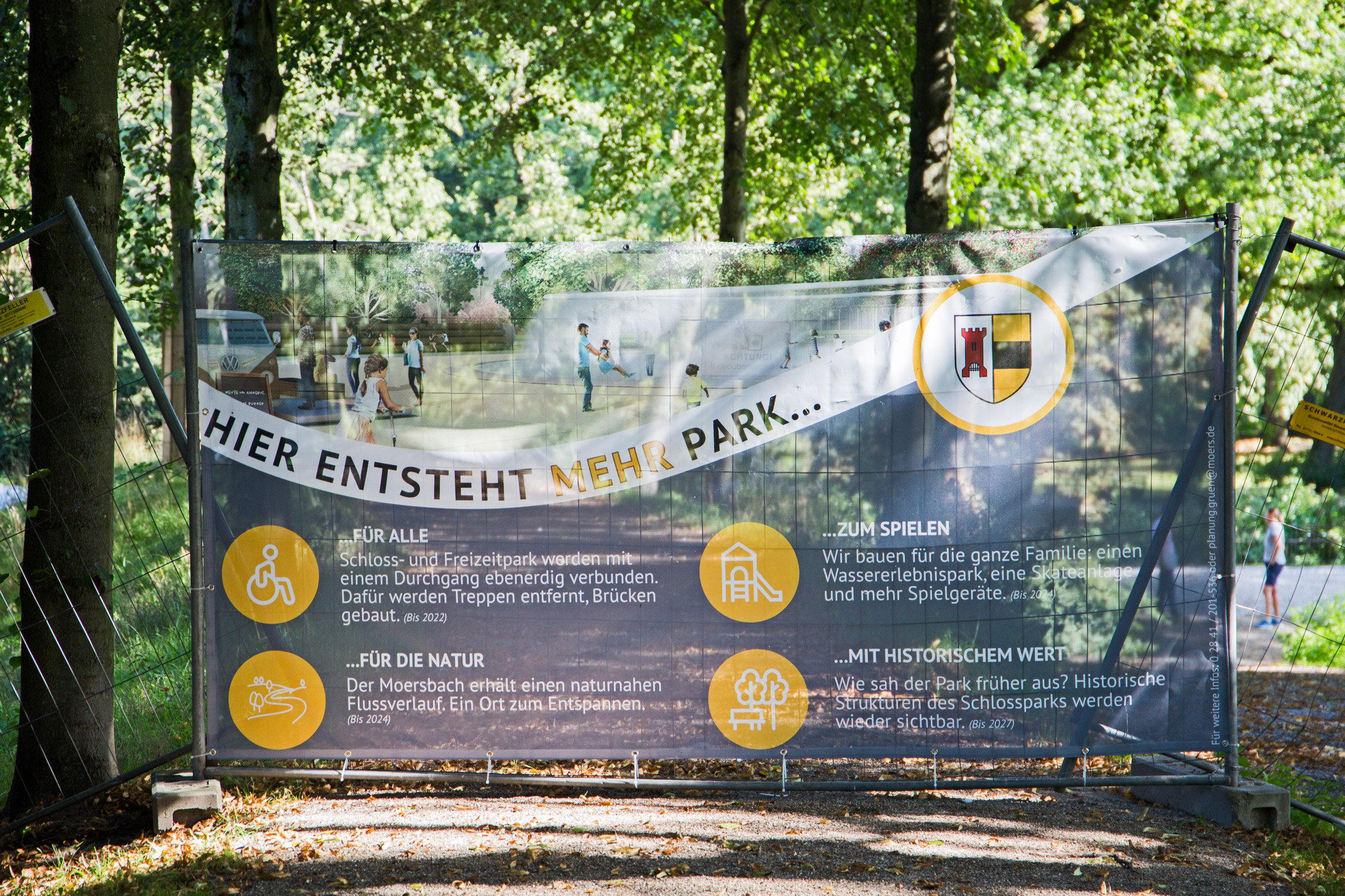 Mehr Park für Moers – Infoschilder hängen jetzt