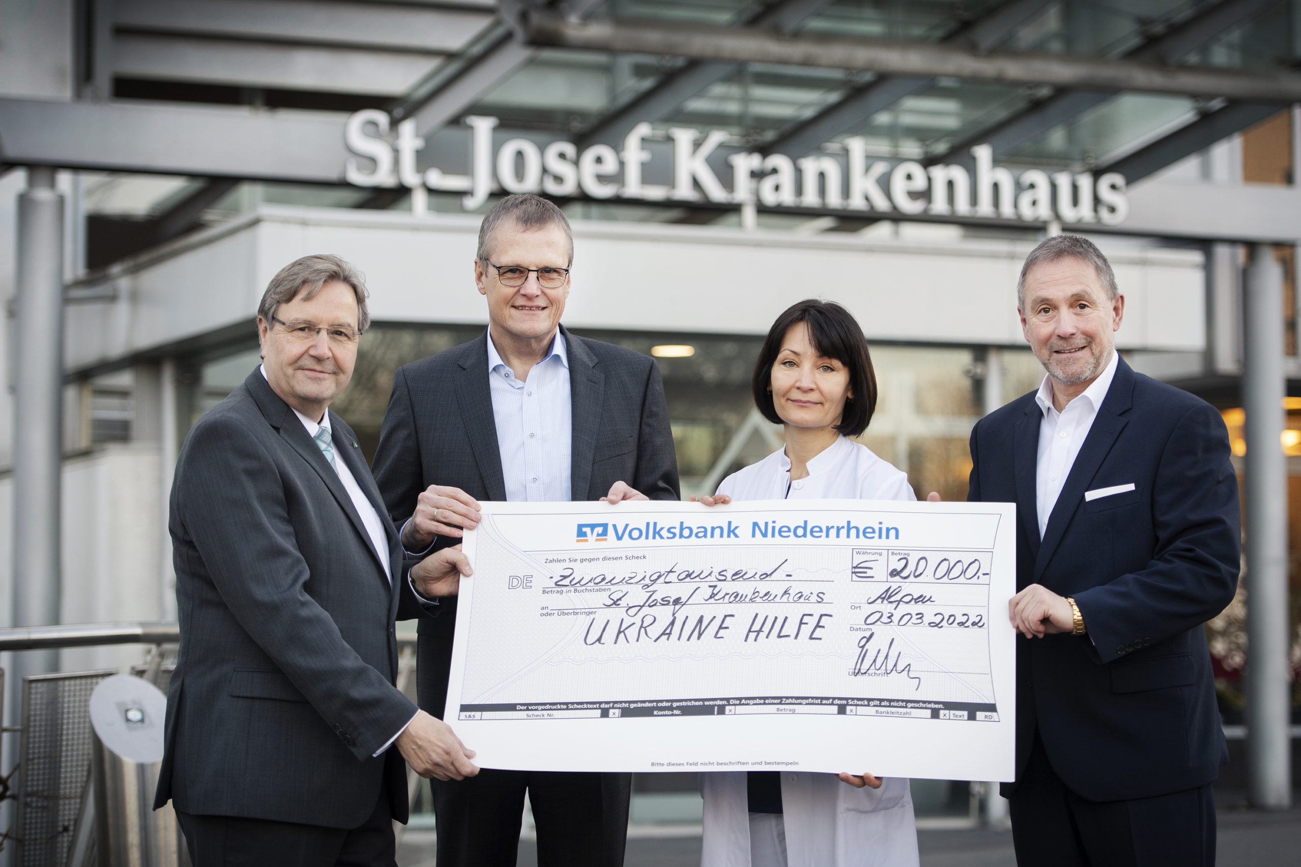 St. Josef Krankenhaus Moers und Volksbank Niederrhein richten Spendenkonto ein