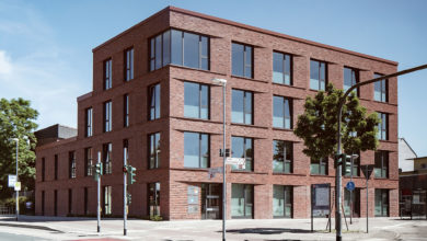 Wohnungsbau Stadt Moers zeigt Gebäude in der Vinzenzstraße