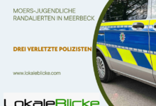 Moers - Jugendliche randalierten in Meerbeck / Drei verletzte Polizisten