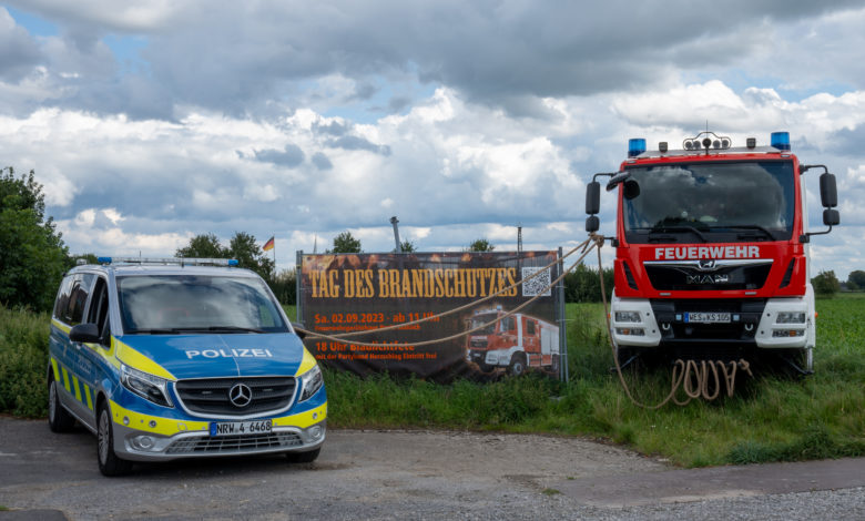 Kreispolizeibehörde Wesel stellt sich der Herausforderung der Feuerwehr Rheinberg