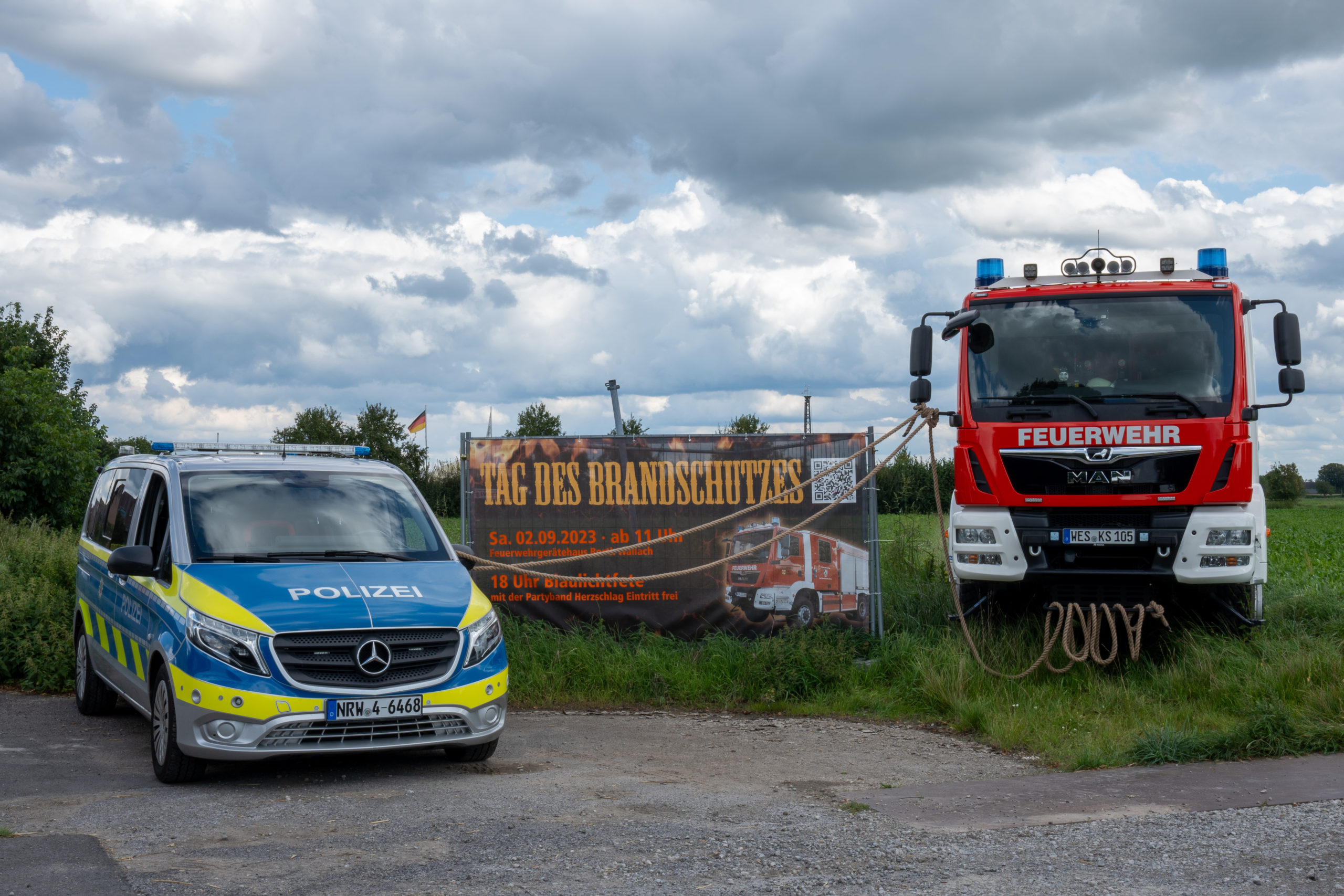 Kreispolizeibehörde Wesel stellt sich der Herausforderung der Feuerwehr Rheinberg
