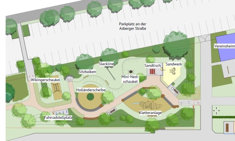 Neuer Spielplatz am Sportpark Asberg wird gebaut