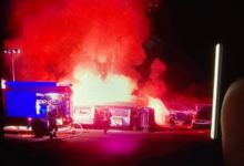 Brand einer Lagerhalle